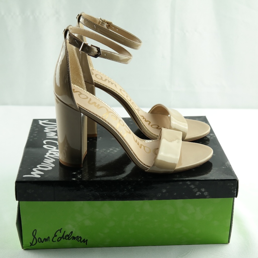 Sam Edelman Yaro Dress Sandals Sz 10 Nude Patent